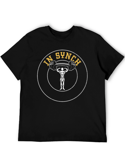 In Synch Gym Black Graphic T-Shirt