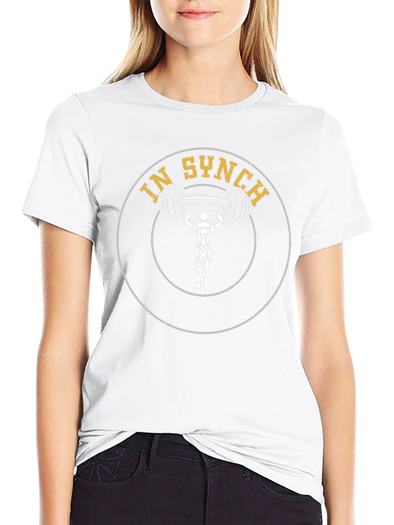 In Synch Gym Black Graphic T-Shirt
