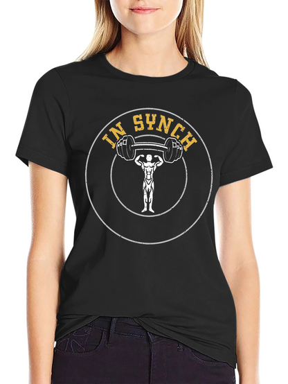 In Synch Gym Black Graphic T-Shirt