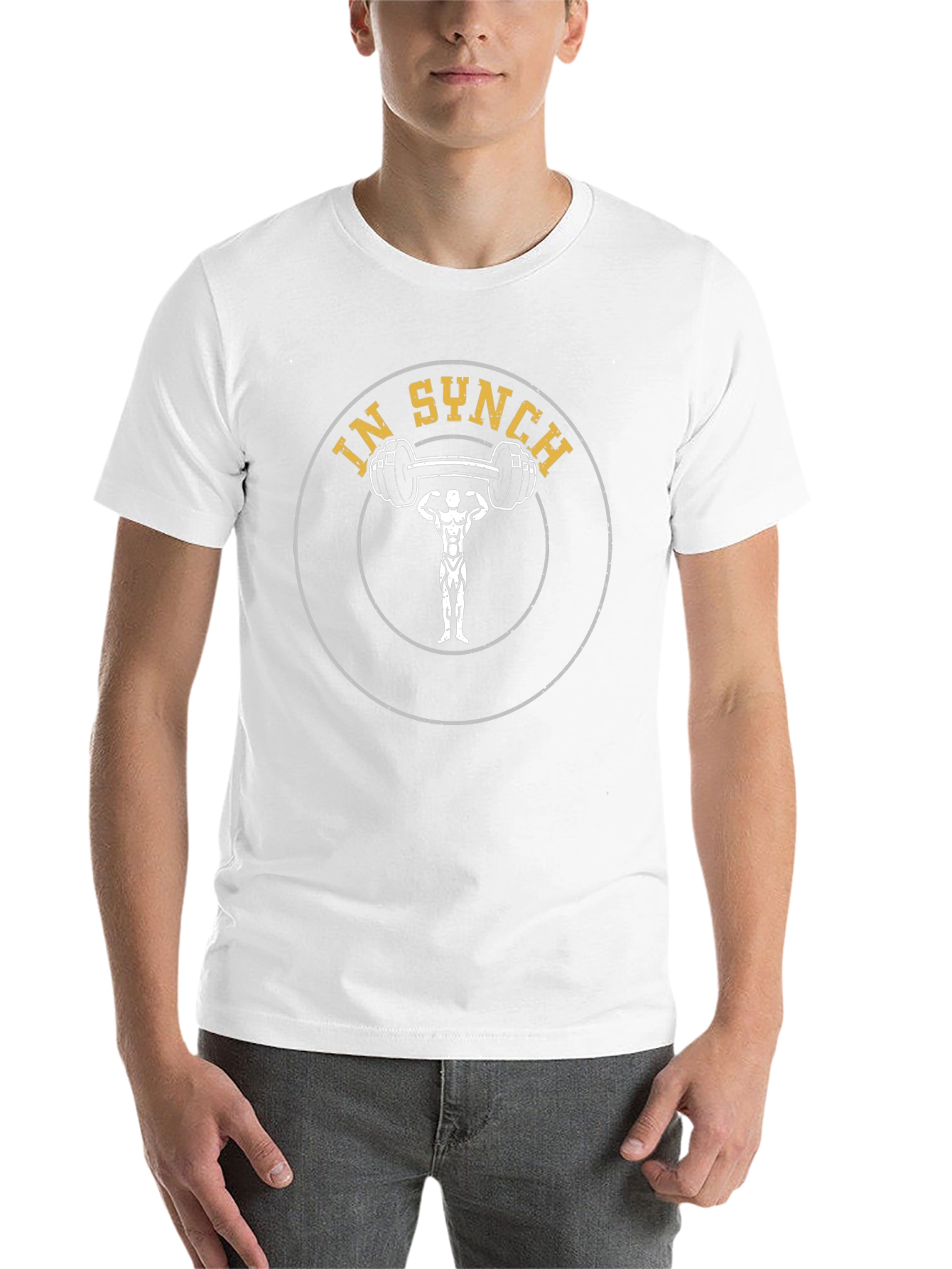 In Synch Gym Black Graphic T-Shirt