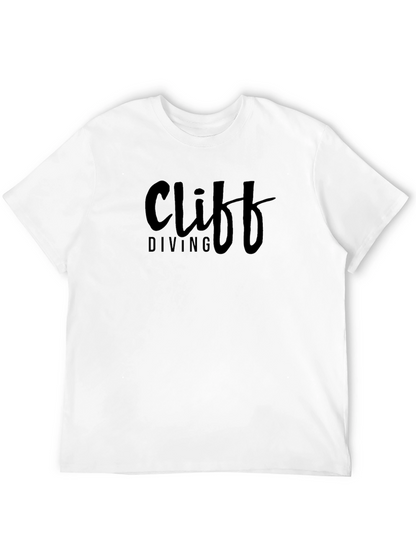 Cliff Diving Black T-Shirt for Adventurous Spirits