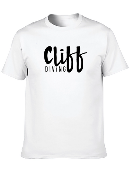 Cliff Diving Black T-Shirt for Adventurous Spirits