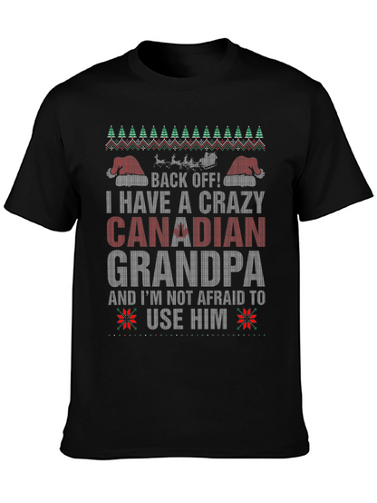 Crazy Canadian Grandpa Christmas T-Shirt