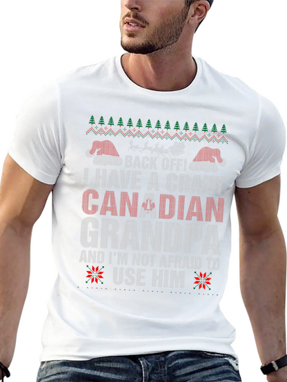 Crazy Canadian Grandpa Christmas T-Shirt