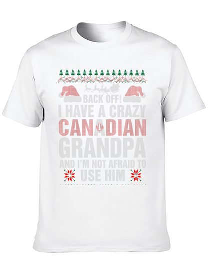 Crazy Canadian Grandpa Christmas T-Shirt