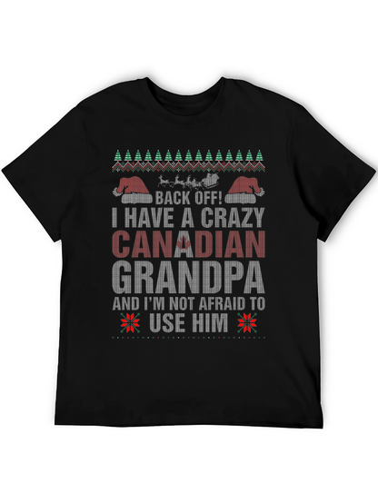 Crazy Canadian Grandpa Christmas T-Shirt