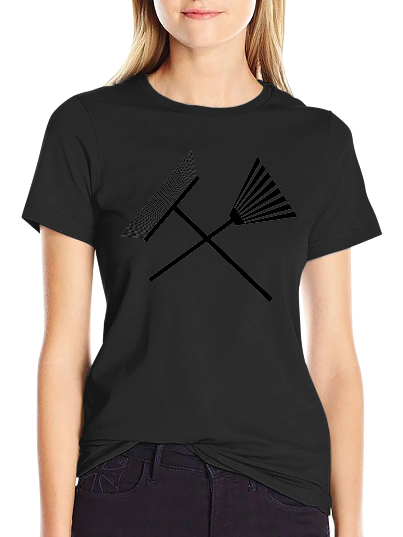 Rake It Up T-Shirt - Crossed Rakes Graphic Tee