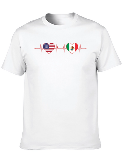 USA Mexico Heartbeat T-Shirt