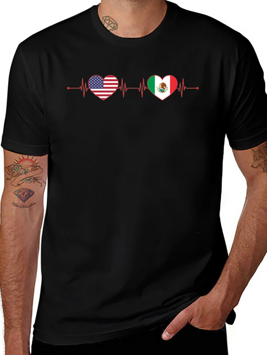 USA Mexico Heartbeat T-Shirt