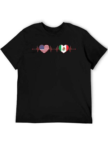 USA Mexico Heartbeat T-Shirt