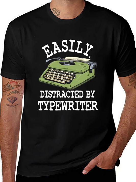 Easily Distracted By Typewriter T-Shirt