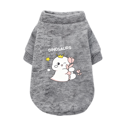 Cute Dinosaurs Pattern Pet Fashion Cardigan Sweater