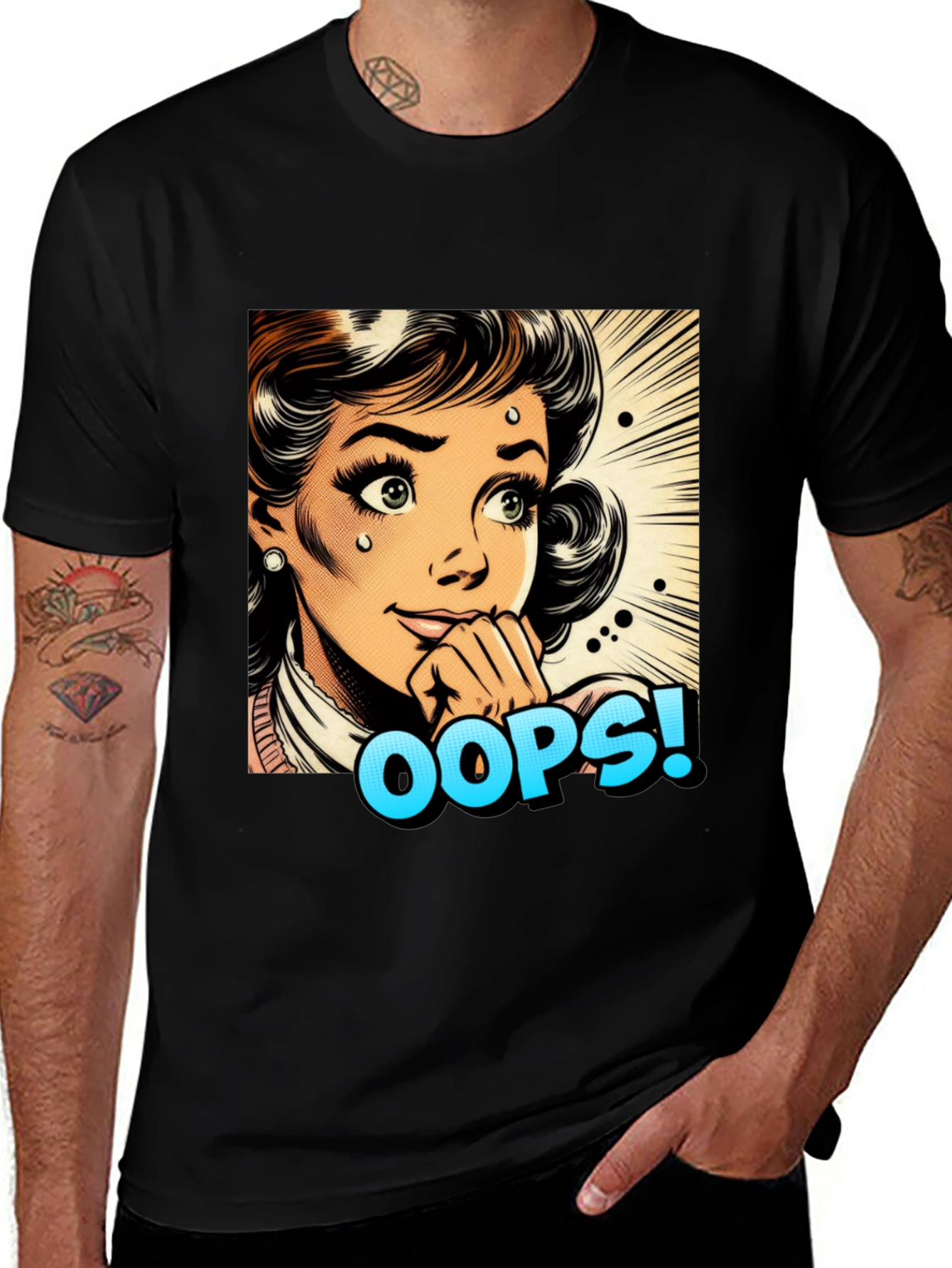 Retro Oops! Pop Art Graphic Tee