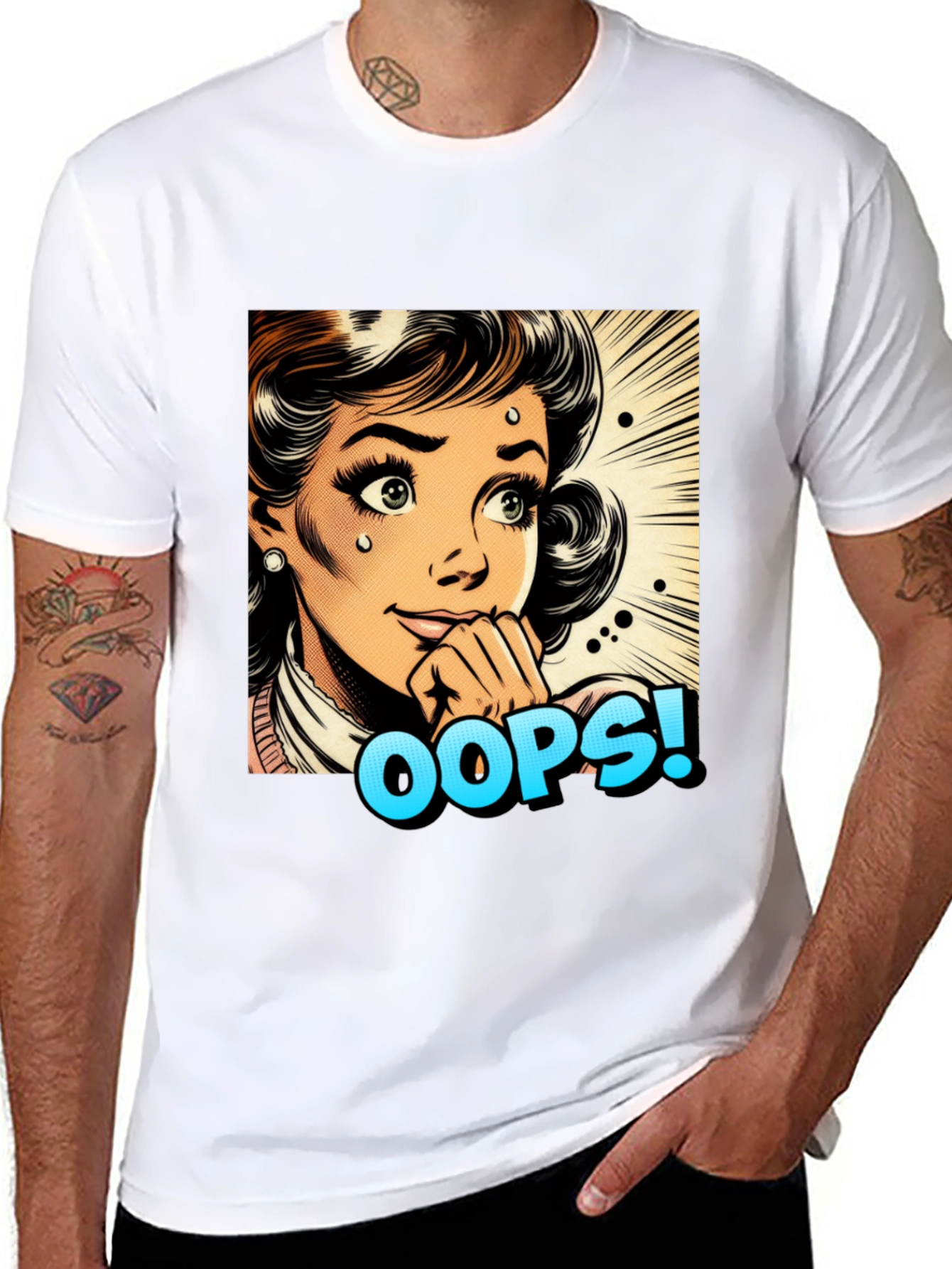 Retro Oops! Pop Art Graphic Tee