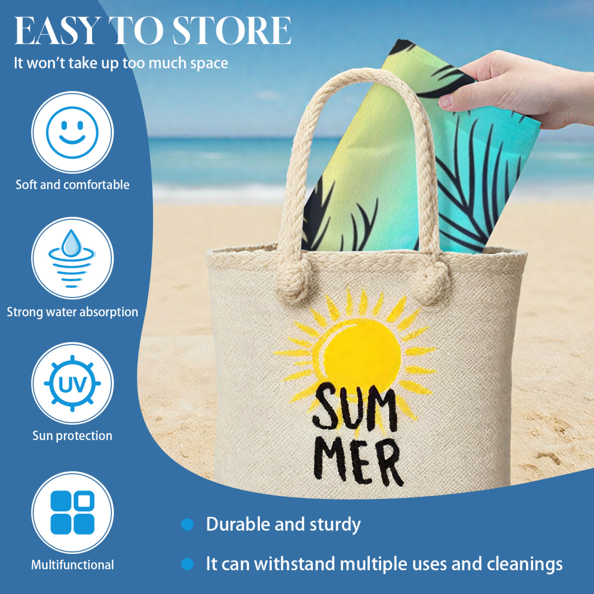 Tropical Palm Tree Sunset Surfer Silhouette Beach Towel, Multi Length Options, Plush Cozy, Quick Dry & High Absorbency for Summer Outdoor Trips