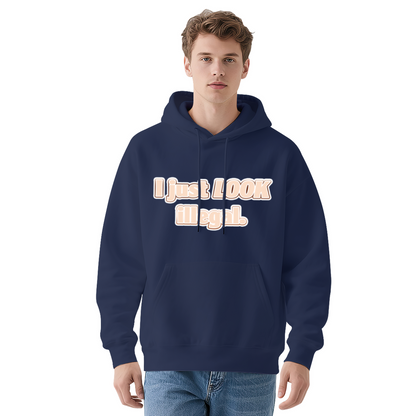 Funny Slogan I Just Look Illegal Print Hoodie, Men Casual Relaxed Cozy Pullover Hoodie