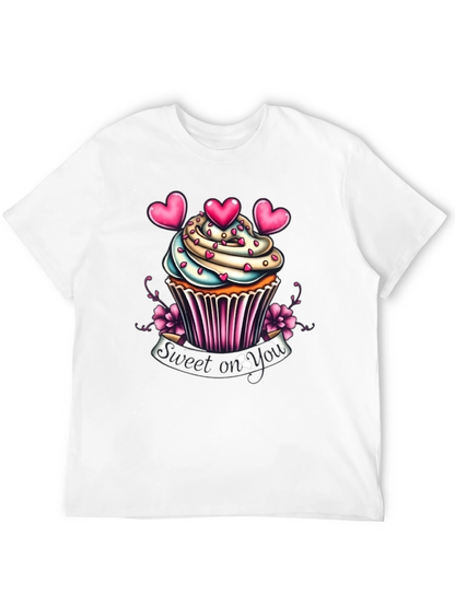 Sweet On You Cupcake Graphic T-Shirt