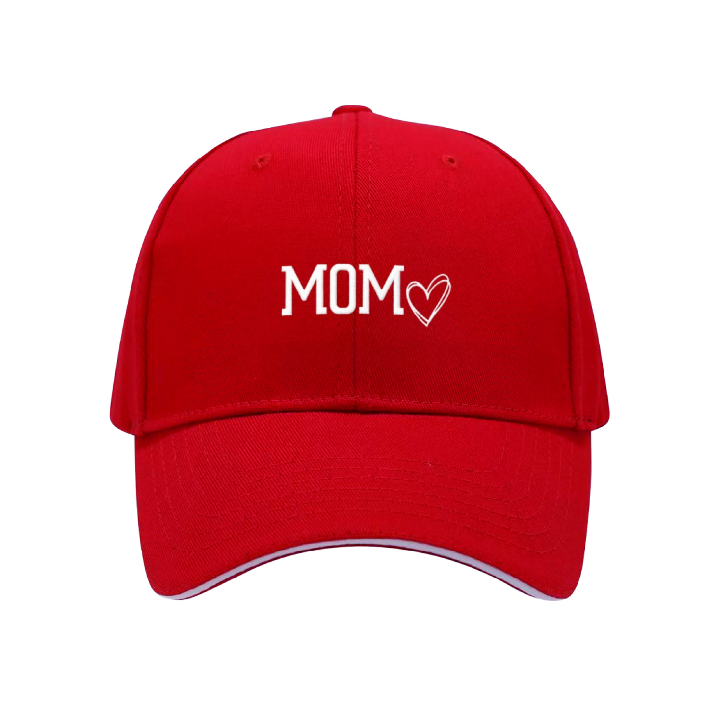 Sweet MOM Heart Pink Sandwich Brim Baseball Cap Mother¡¯s Day Gift Hat