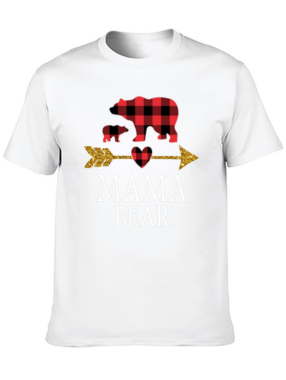 Mama Bear Buffalo Plaid Arrow Graphic Tee