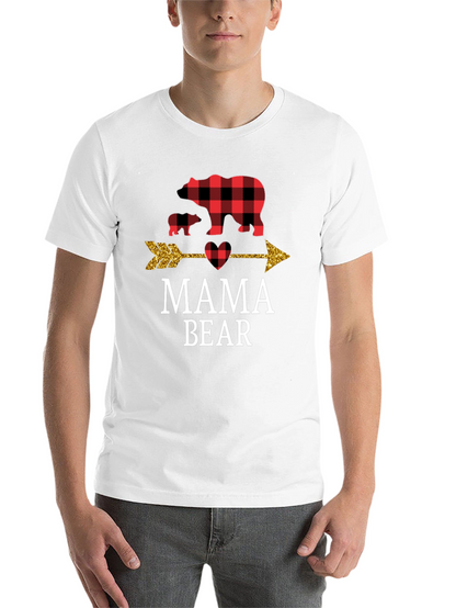 Mama Bear Buffalo Plaid Arrow Graphic Tee