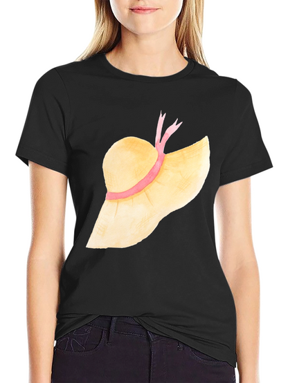 Sun Hat Graphic Tee - Stylish Summer T-Shirt