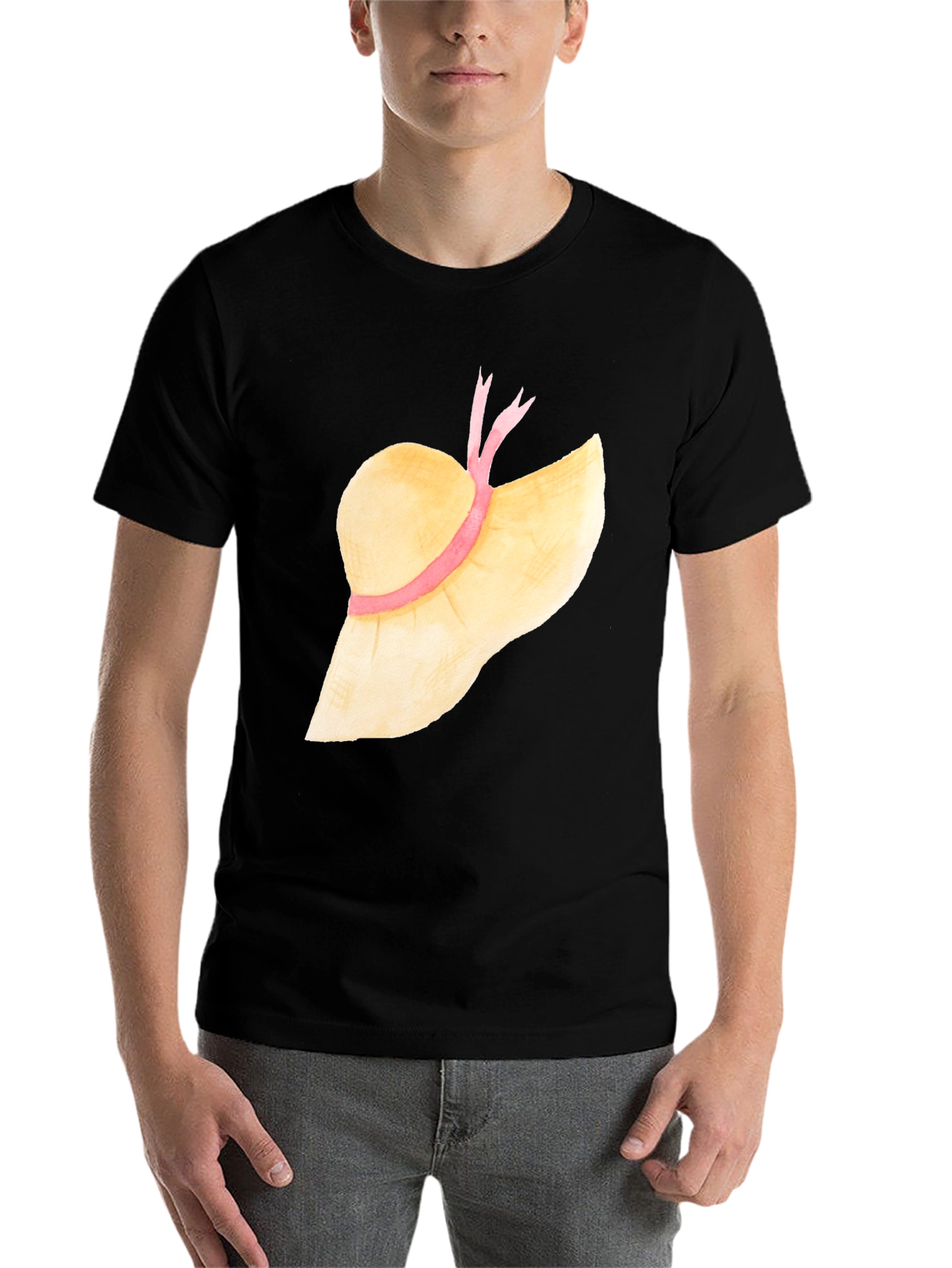 Sun Hat Graphic Tee - Stylish Summer T-Shirt