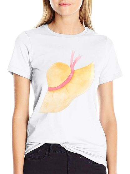Sun Hat Graphic Tee - Stylish Summer T-Shirt