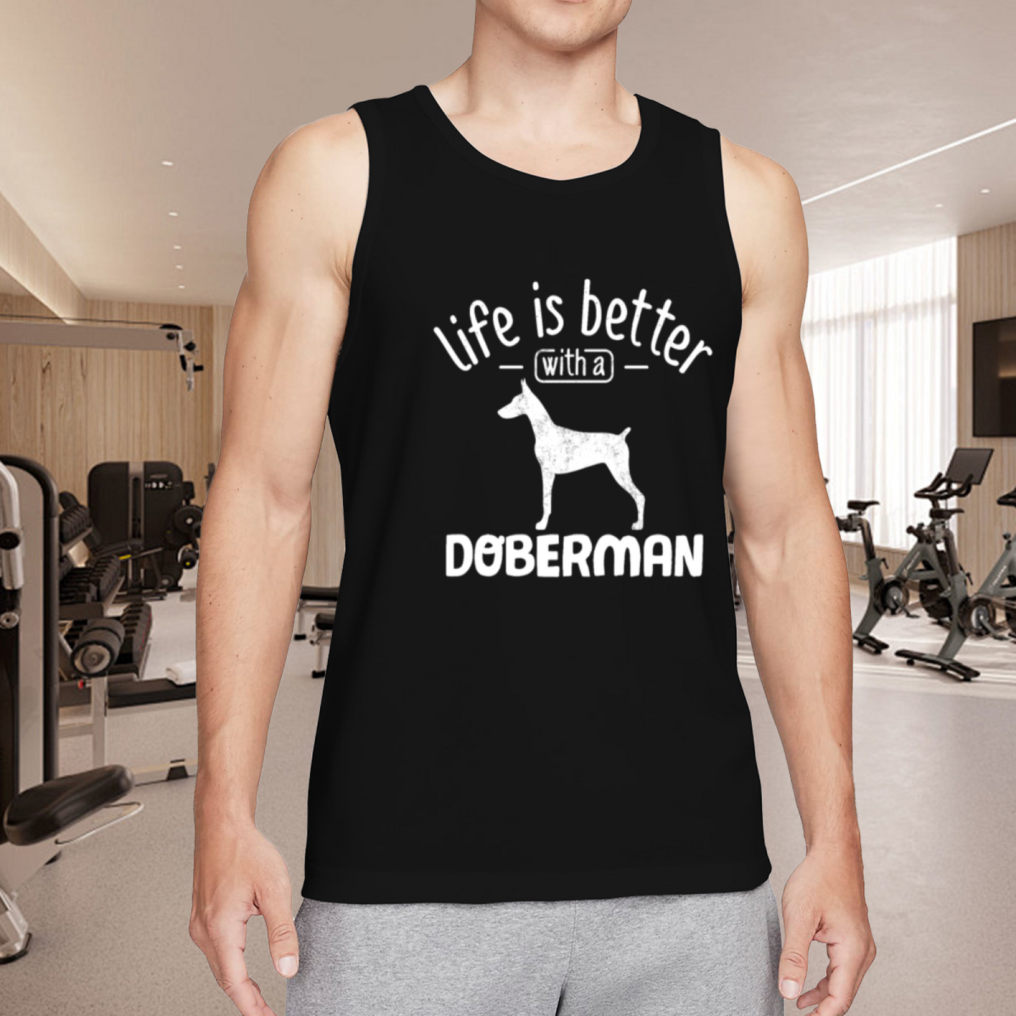 Life Is Better With A Doberman Dog Lover Sleeveless Vest