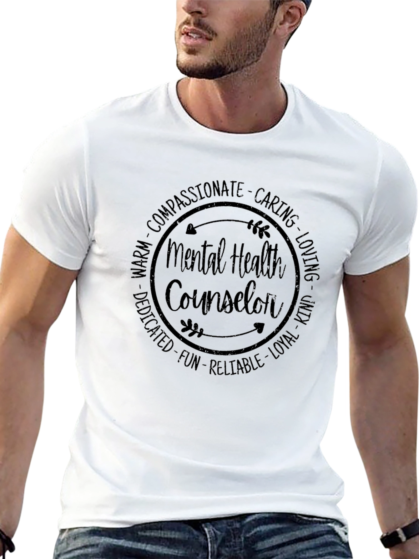 Mental Health Counselor T-Shirt: Compassionate Caring & Loving