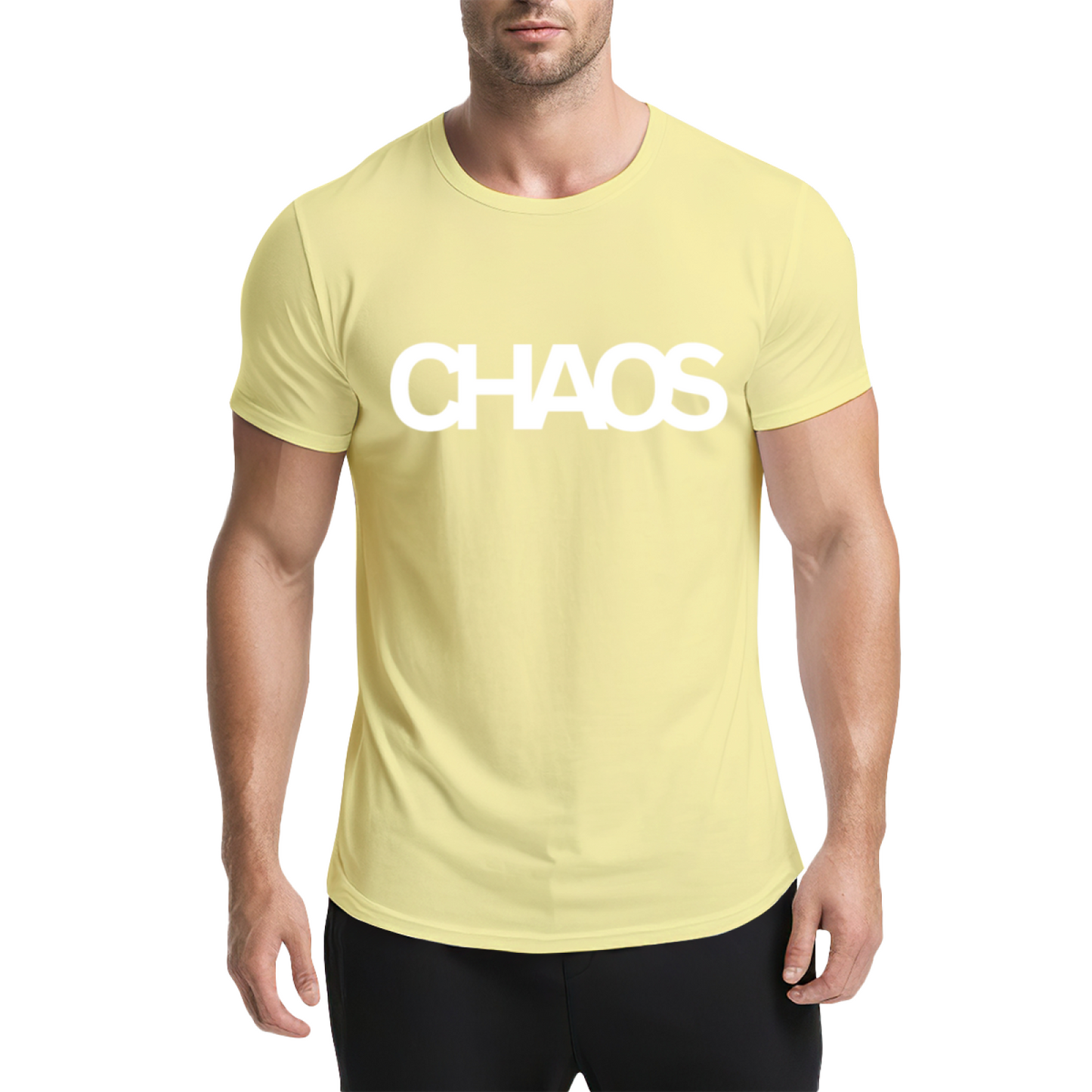 Minimal Chaos Letter Dark Navy T-Shirt, Dark Cool Daily Basic Oversized Tee