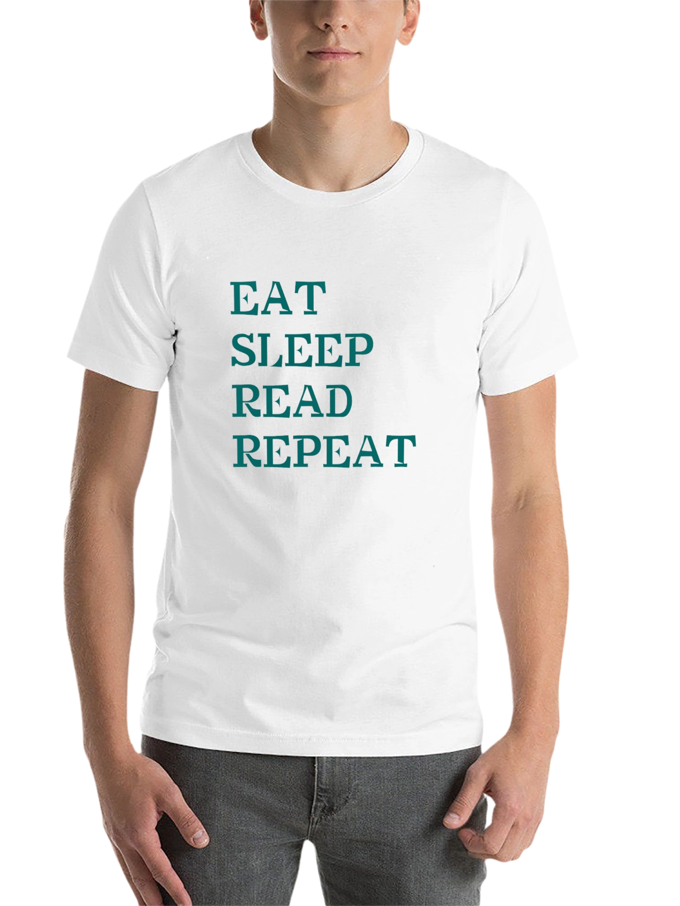 Eat Sleep Read Repeat Graphic Tee - Black