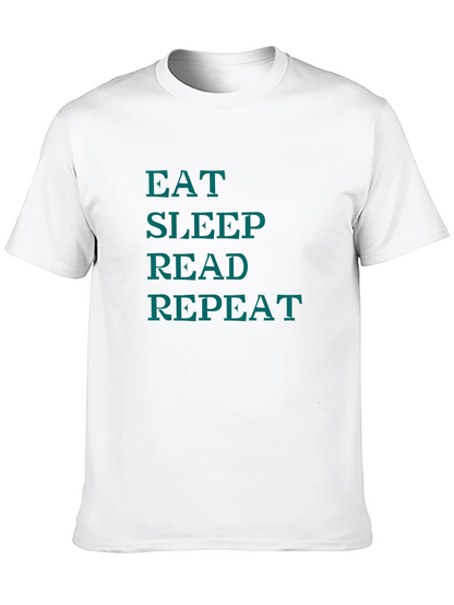 Eat Sleep Read Repeat Graphic Tee - Black
