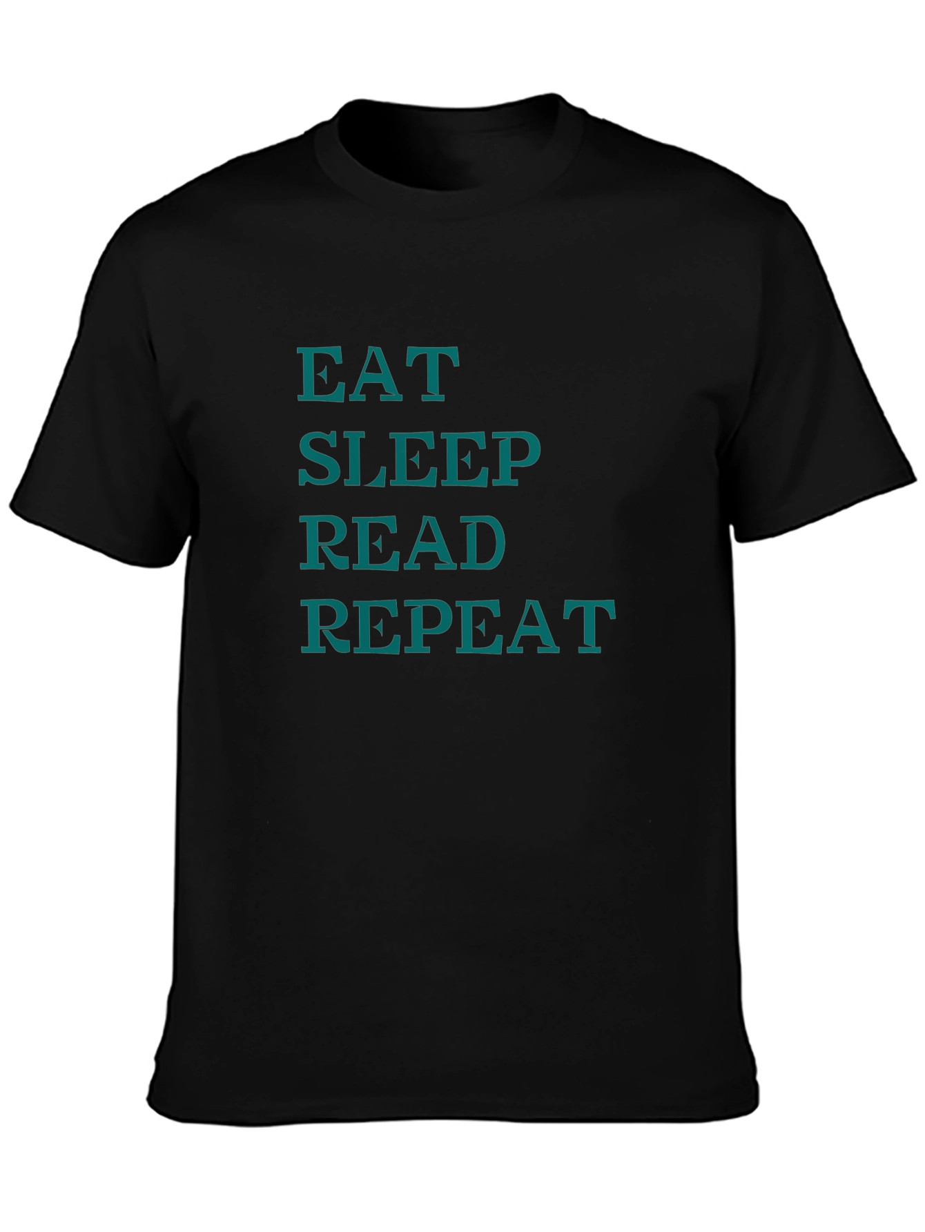 Eat Sleep Read Repeat Graphic Tee - Black
