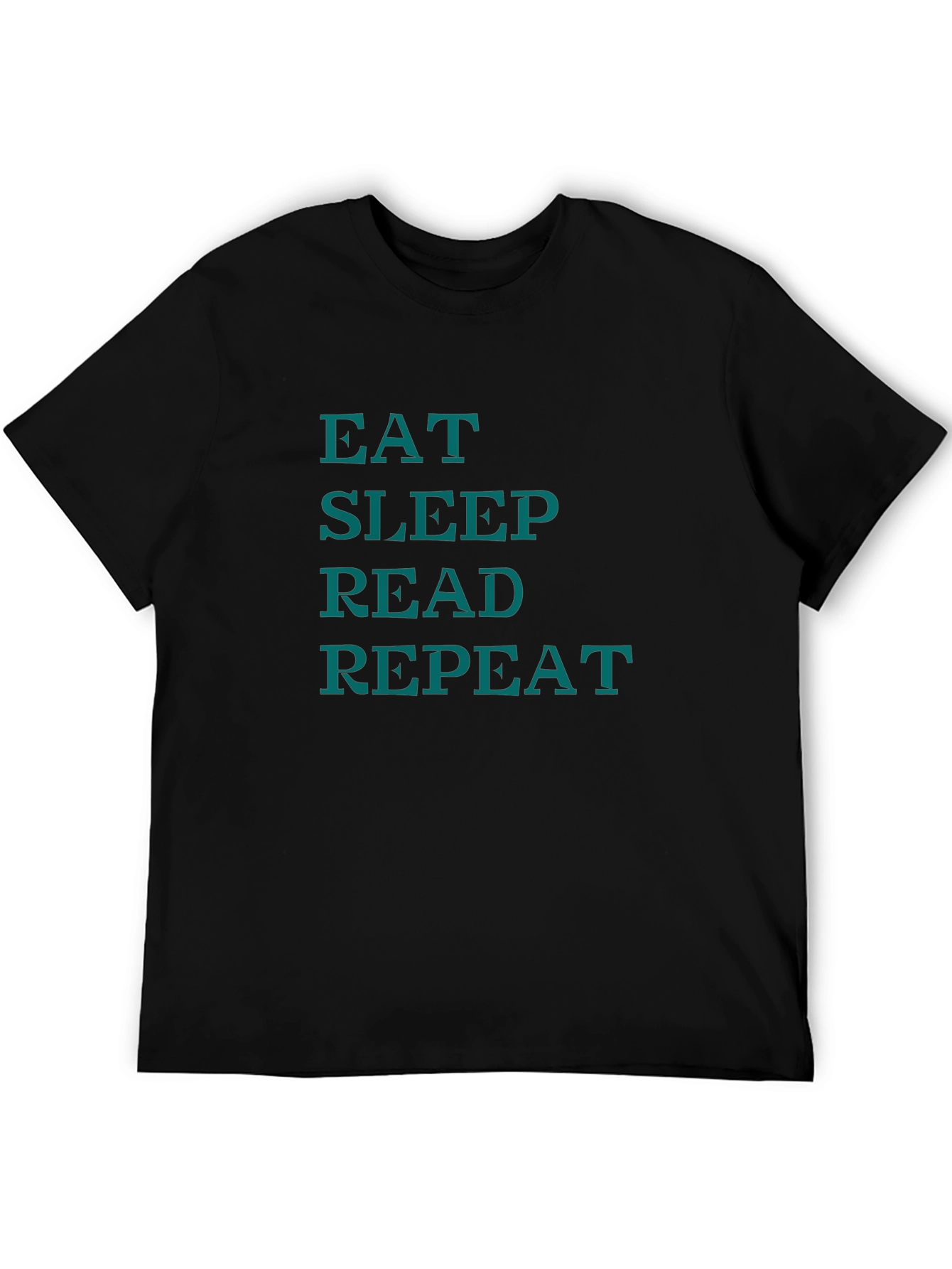 Eat Sleep Read Repeat Graphic Tee - Black