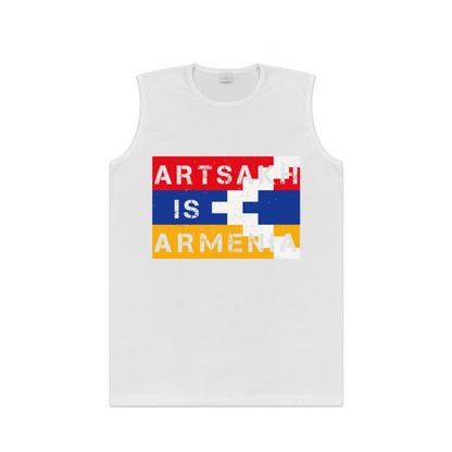 Artsakh Is Armenia Distressed Flag Print Men¡¯s Tank