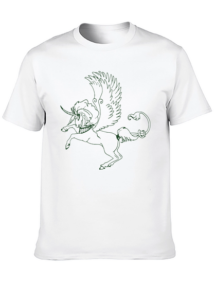 Unicorn Pegasus Graphic Black T-Shirt