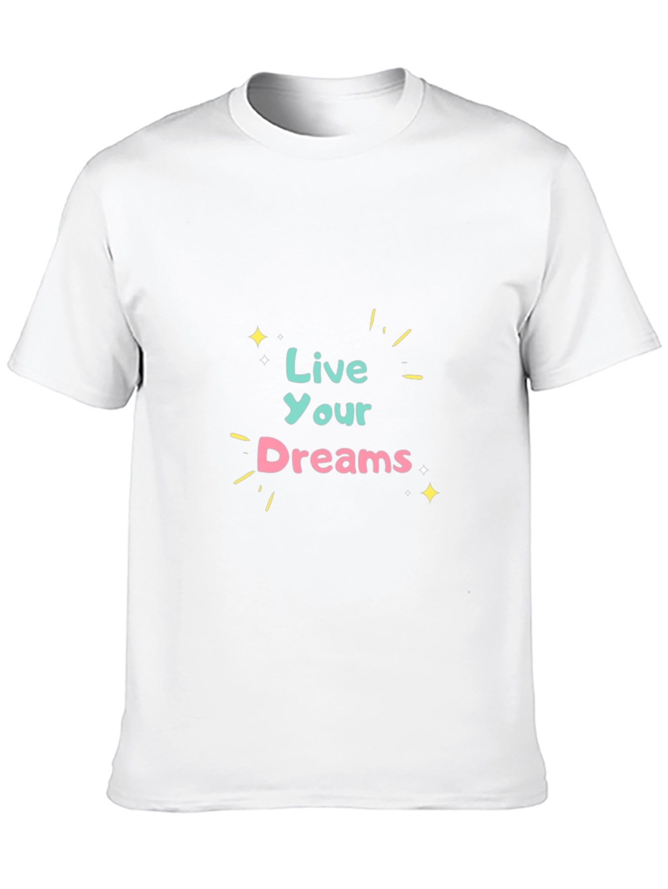 Live Your Dreams Graphic Tee - Black Cotton T-Shirt