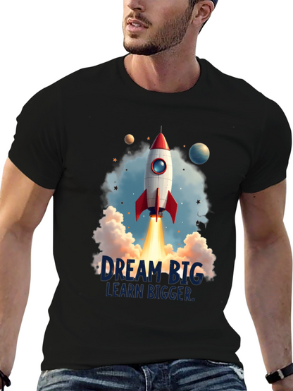 Dream Big Rocket Launch Graphic Tee