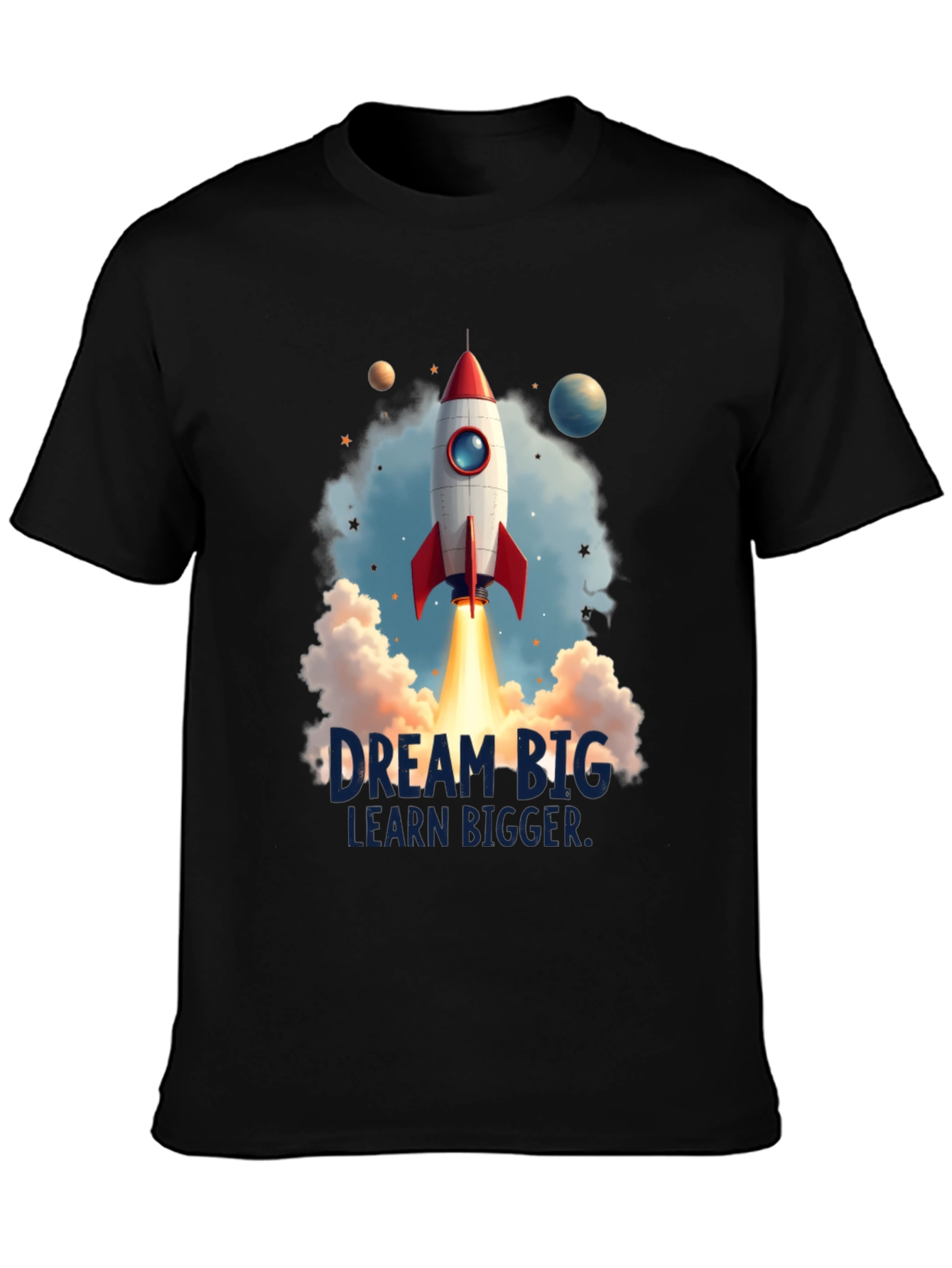 Dream Big Rocket Launch Graphic Tee