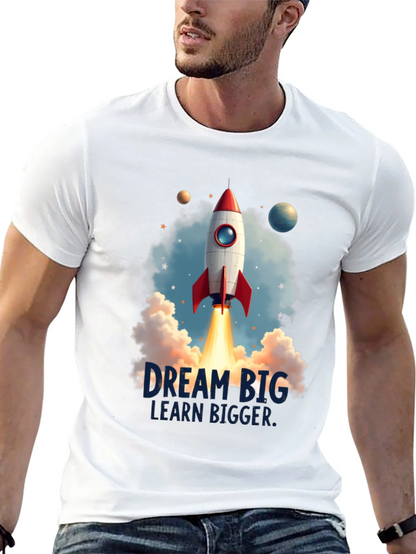 Dream Big Rocket Launch Graphic Tee