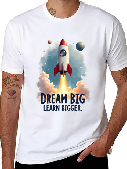 Dream Big Rocket Launch Graphic Tee
