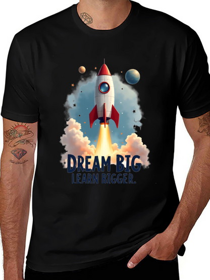 Dream Big Rocket Launch Graphic Tee