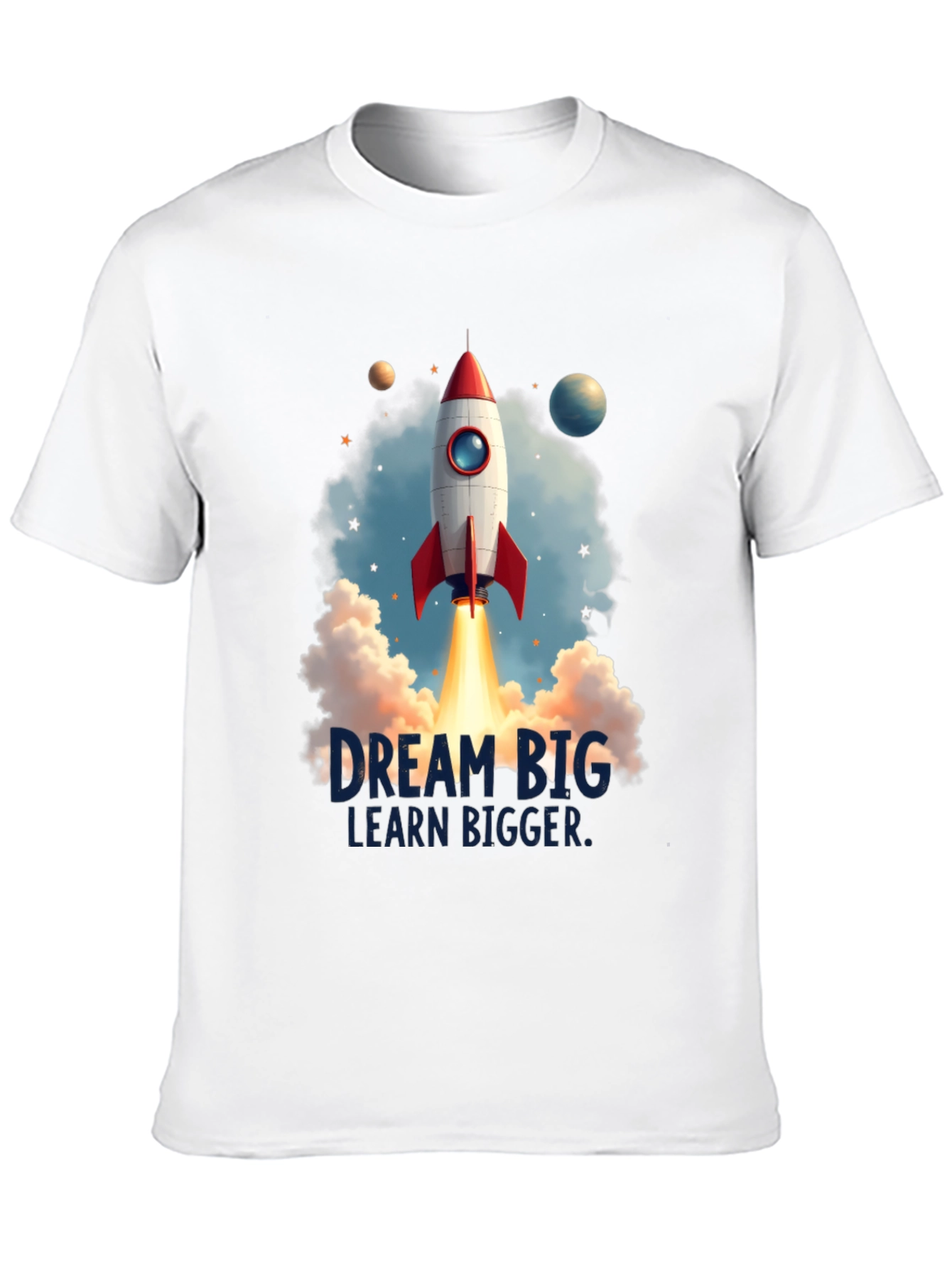 Dream Big Rocket Launch Graphic Tee