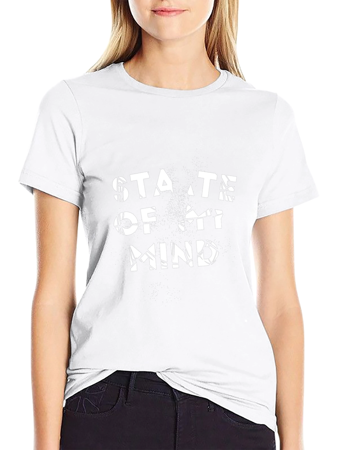 State of Mind Graphic Print Black T-Shirt