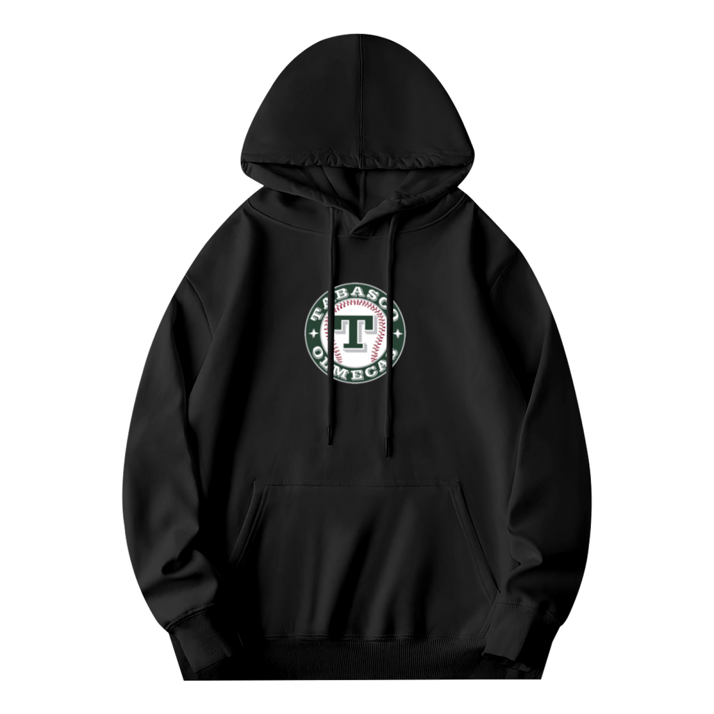 Tabasco Olmec Baseball Logo Men Hoodie, Relaxed Street Fit