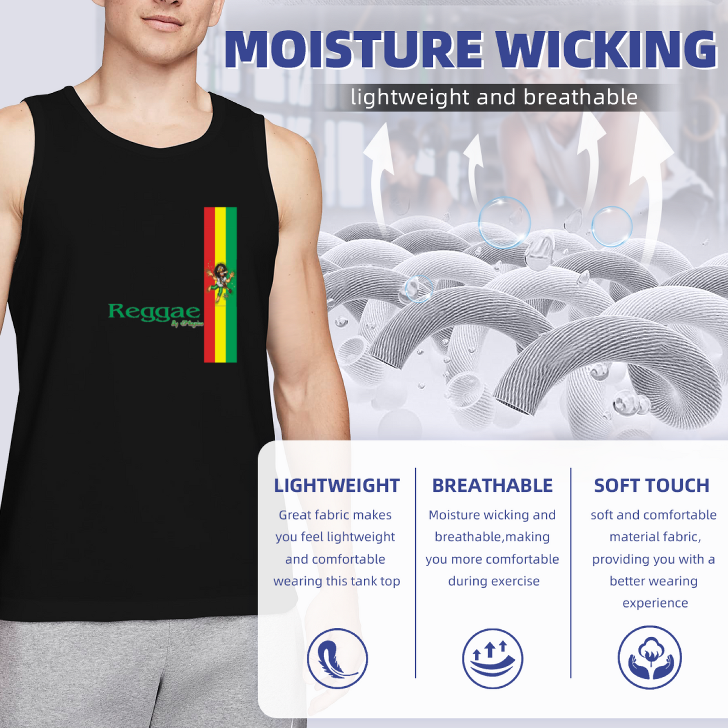 Reggae Rasta Flag Bob Marley Music Tank Top