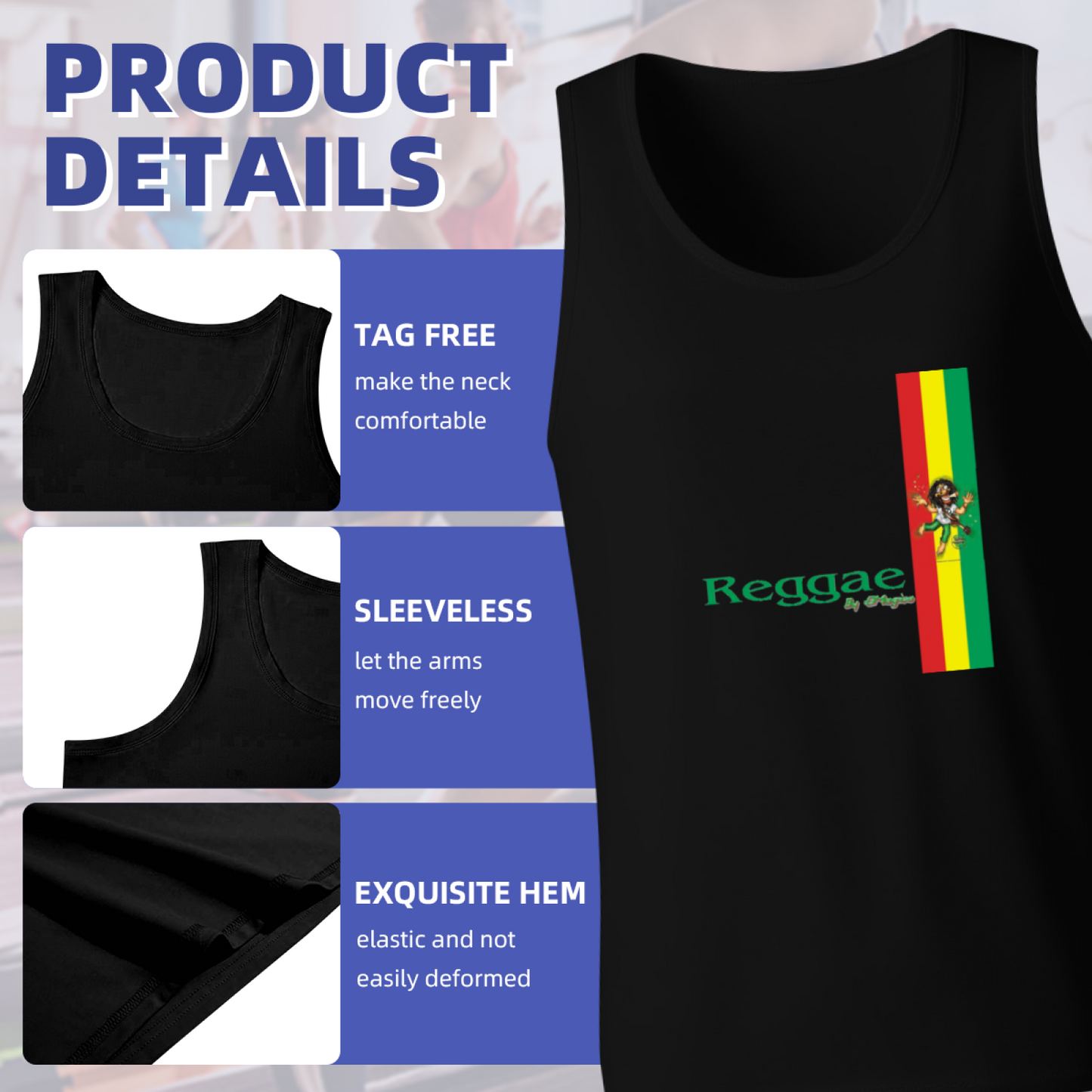 Reggae Rasta Flag Bob Marley Music Tank Top