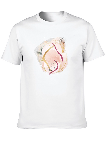 Abstract Art Graphic Tee - Black