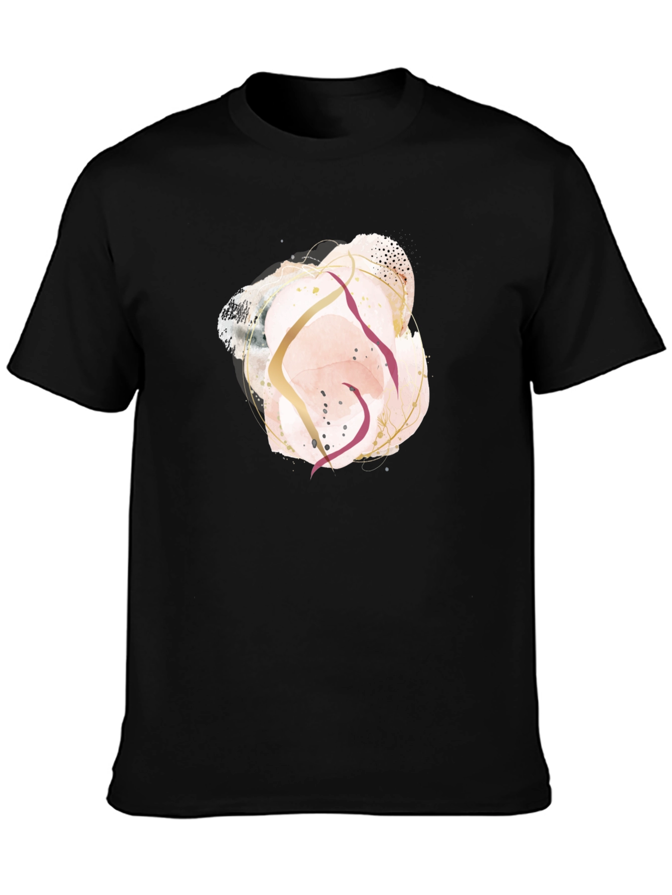 Abstract Art Graphic Tee - Black
