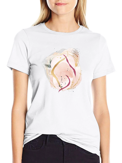 Abstract Art Graphic Tee - Black